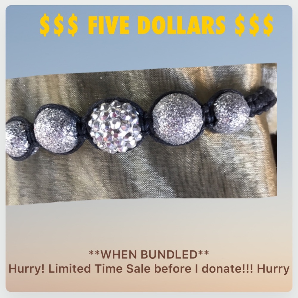 Only $5 Dollars when Bundled!!!!  ✅Fun black and sparkly bracelet